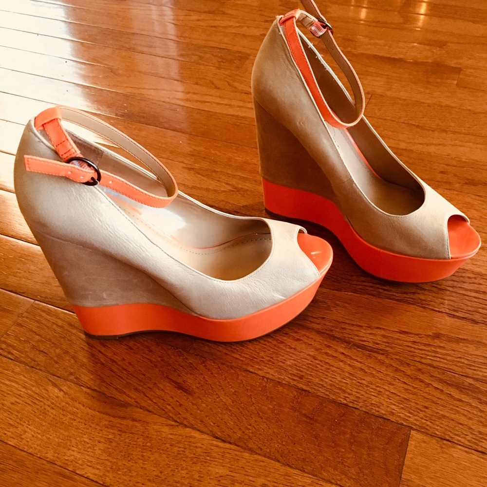 Platform wedge heels